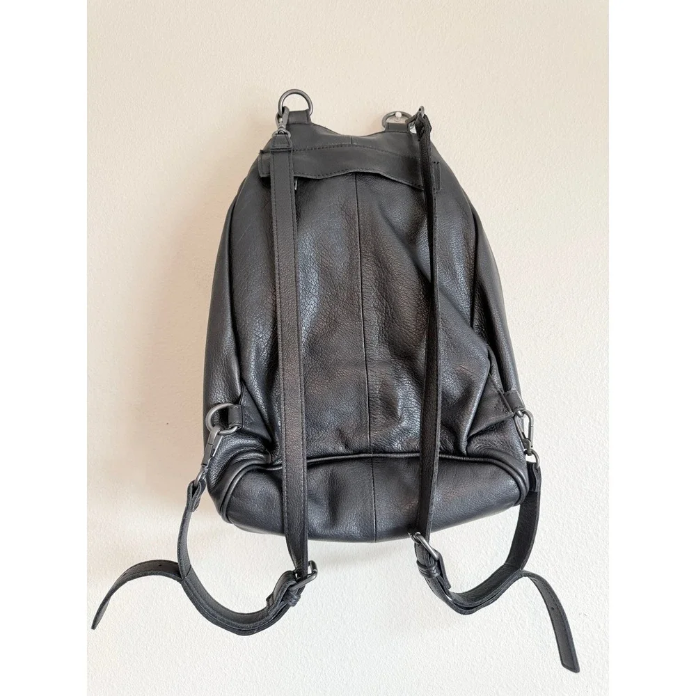 Liebeskind Berlin Backpack Womens Medium Black Leather Drawstring Bucket Bag